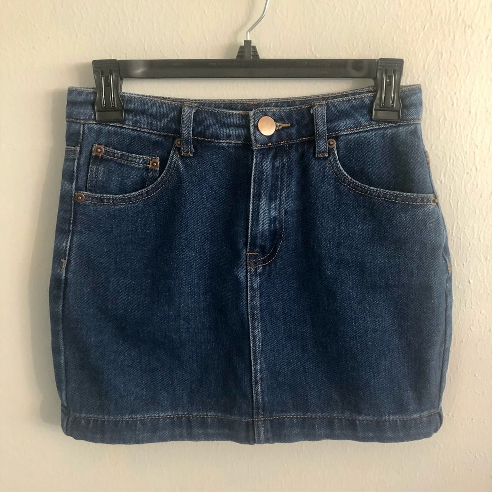 Jean mini skirt